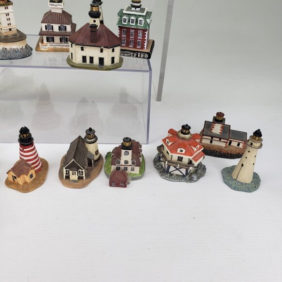 Vintage Lenox Thimble American Lighthouse Collection With Shelf  & 24 Miniatures - Picture 8 of 11
